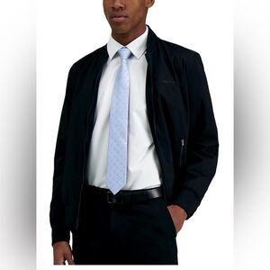 •CALVIN KLEIN•NWT LIGHT BLUE, SILK BLEND, HERRINGBONE GRID, TEXTURED TIE $69.50